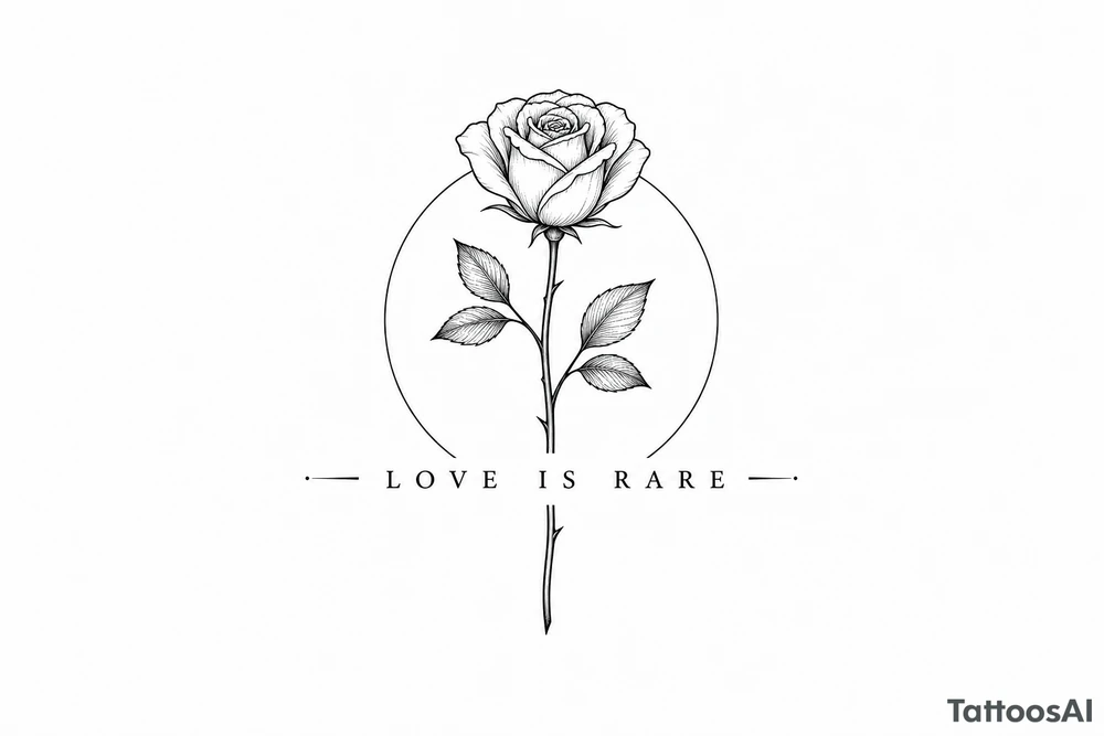 Love is rare tattoo idea