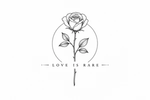 Love is rare tattoo idea