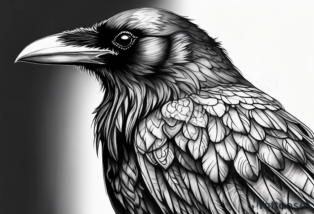 Raven tattoo idea