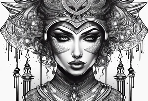 Themis eyes covered tattoo idea