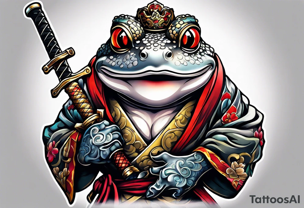 toad samurai sword tattoo idea