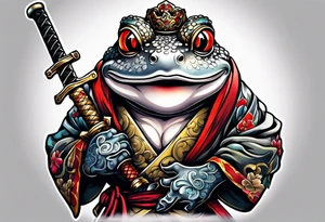 toad samurai sword tattoo idea