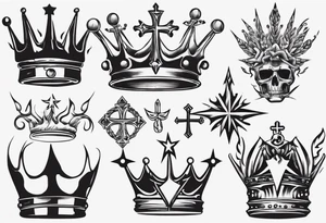 christian crown tattoo idea