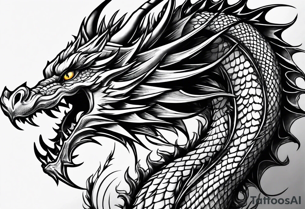 dragon tattoo for a shoulder tattoo idea