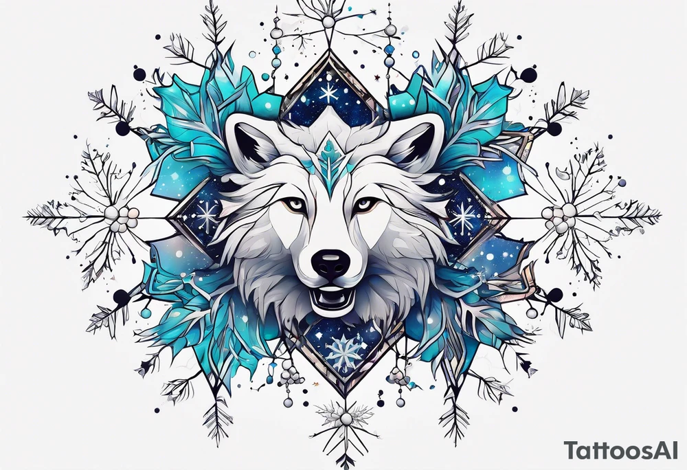 Constellation, animal, snowflake tattoo idea