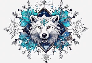 Constellation, animal, snowflake tattoo idea