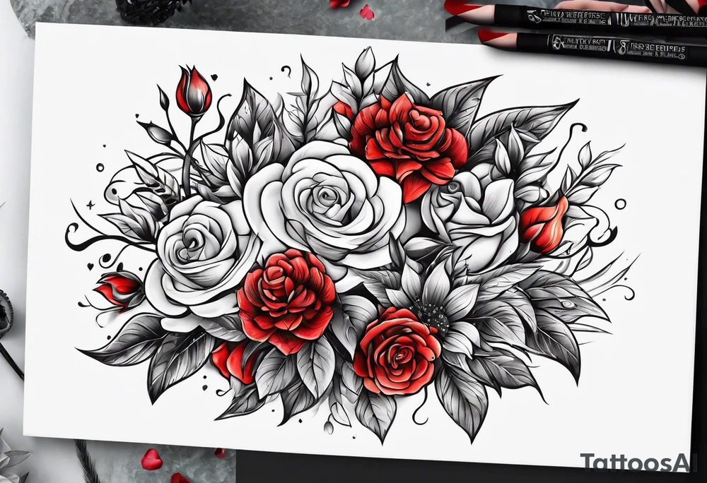 Love flowers family outdoors tattoo idea