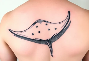 sting ray tattoo with shadow underneath tattoo idea