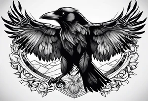 raven tattoo idea
