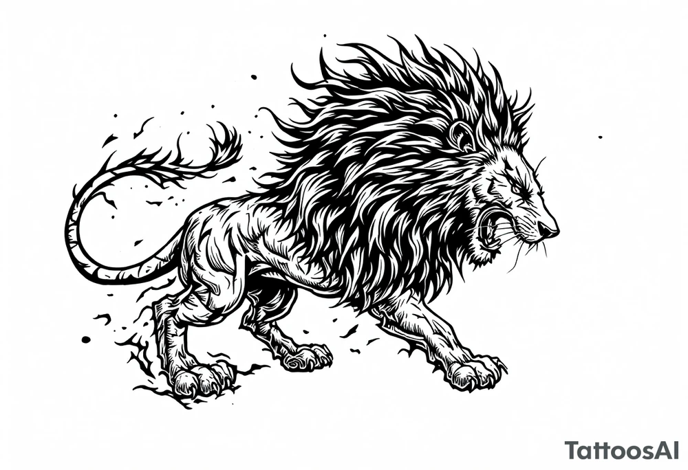 Lion gardien chinois tattoo idea