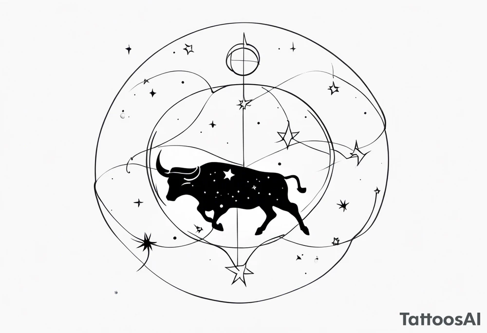 Taurus constellation tattoo idea