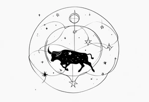 Taurus constellation tattoo idea