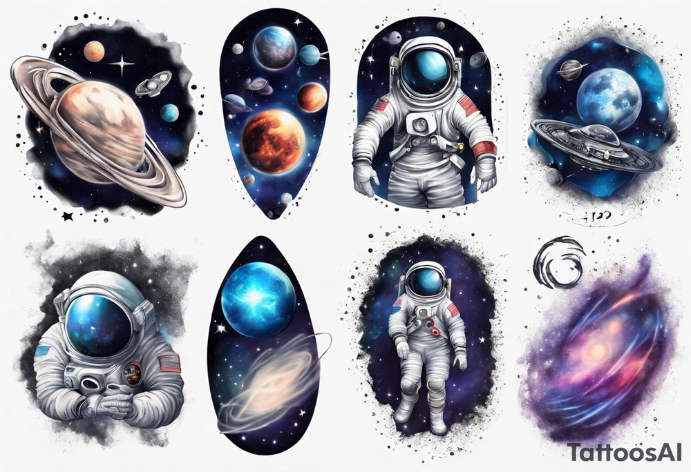 Space sleeve tattoo idea