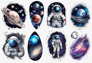 Space sleeve tattoo idea