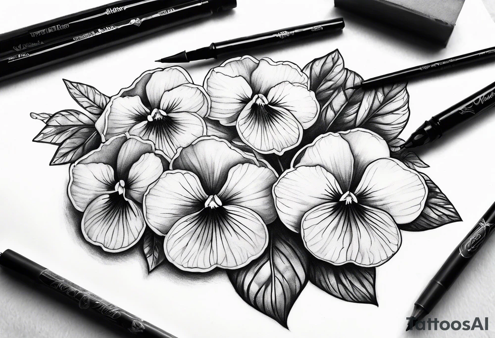Violets tattoo idea