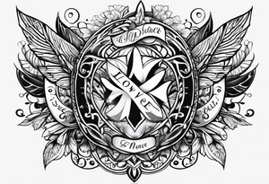 Script “powerful” tattoo idea