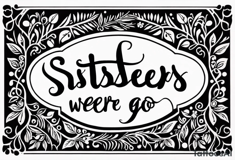 Sisters wherever we go tattoo idea