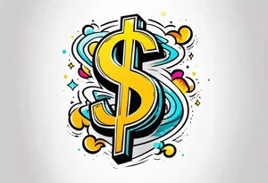 Dollar sign tattoo idea