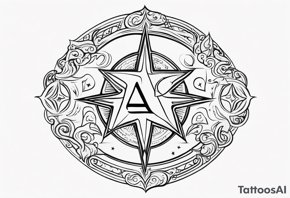 Aires star sign simple tattoo idea
