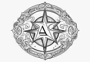 Aires star sign simple tattoo idea