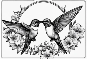 death in a shape of a humming bird tattoo idea