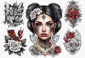 a girl from kavkaz tattoo idea