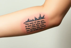 Burning note of a bible scripture tattoo idea