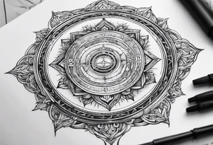 a scroll with the 23 psalms inside and a halo on tip tattoo idea
