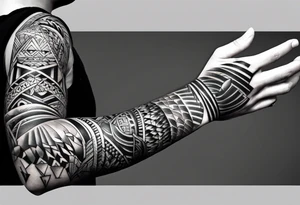 Danish and Filipino half arm sleeve tattoo idea