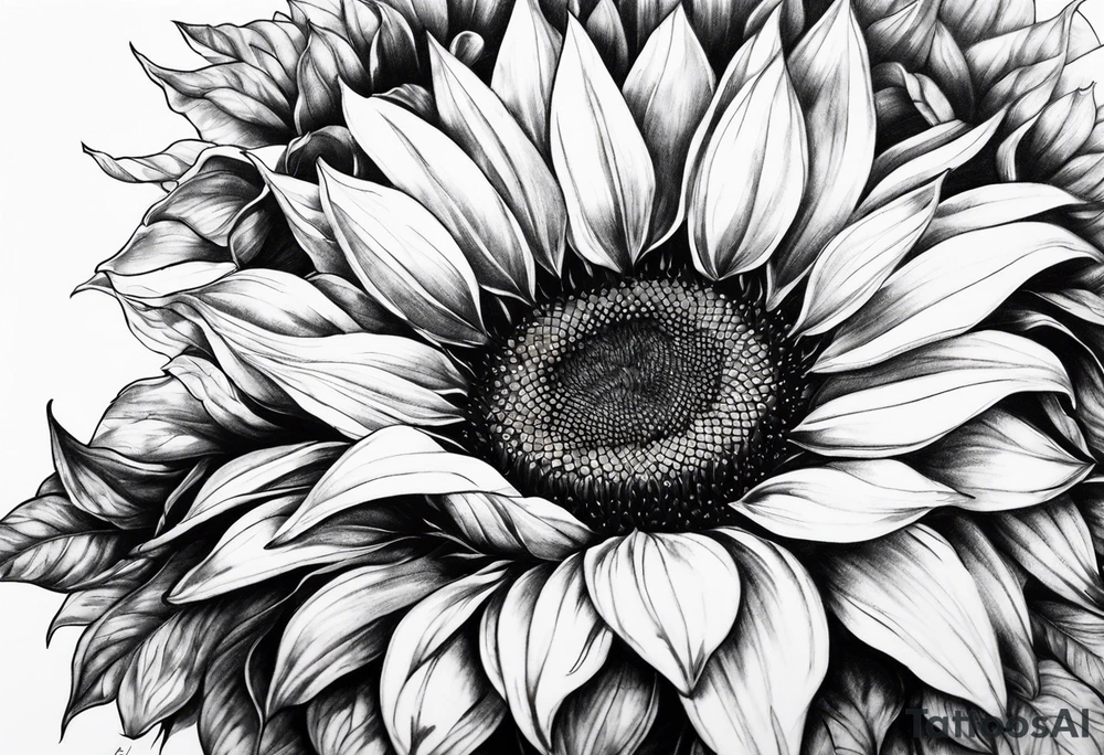 Sunflower bed tattoo idea