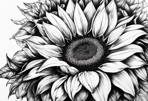 Sunflower bed tattoo idea