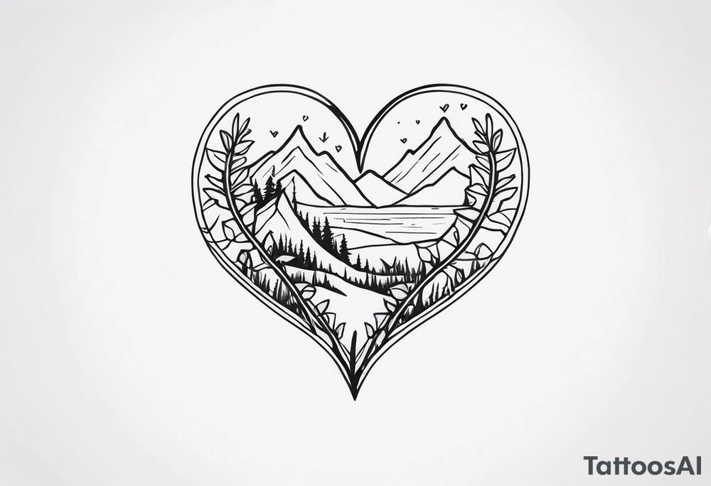 tiny wild heart tattoo idea