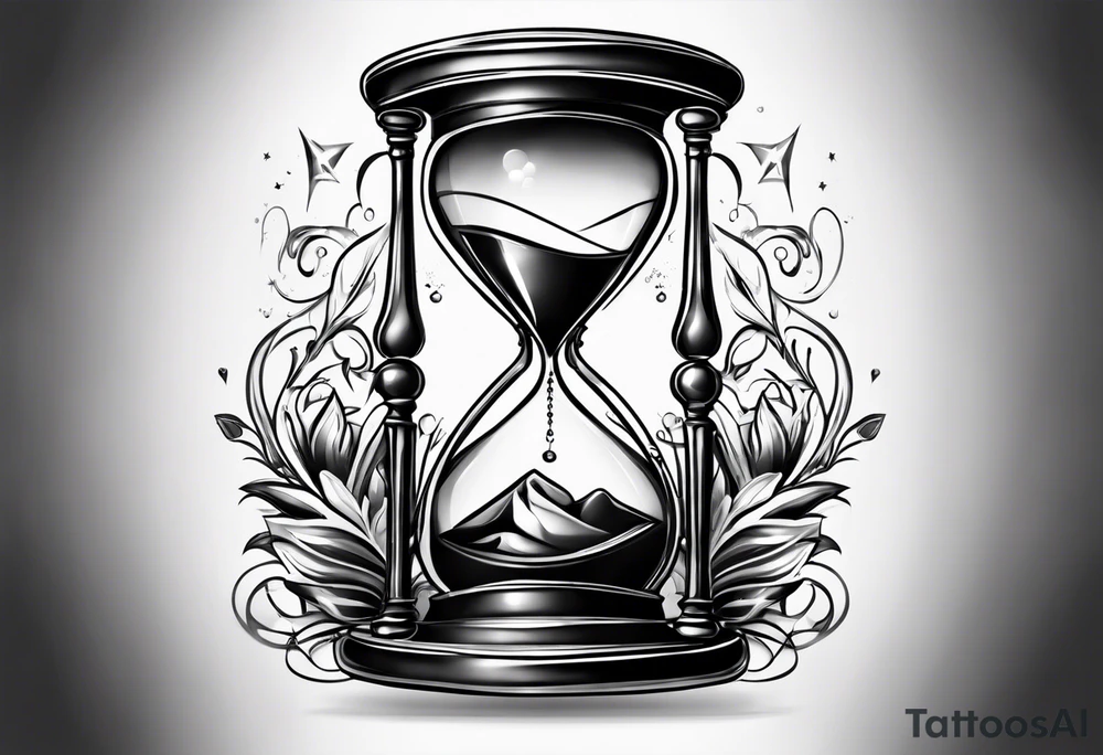 Hour glass about life tattoo idea