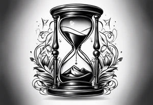 Hour glass about life tattoo idea