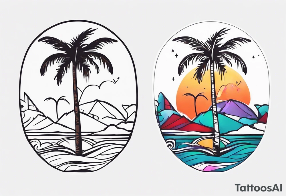 palm tree tattoo idea