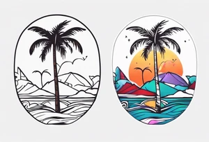 palm tree tattoo idea