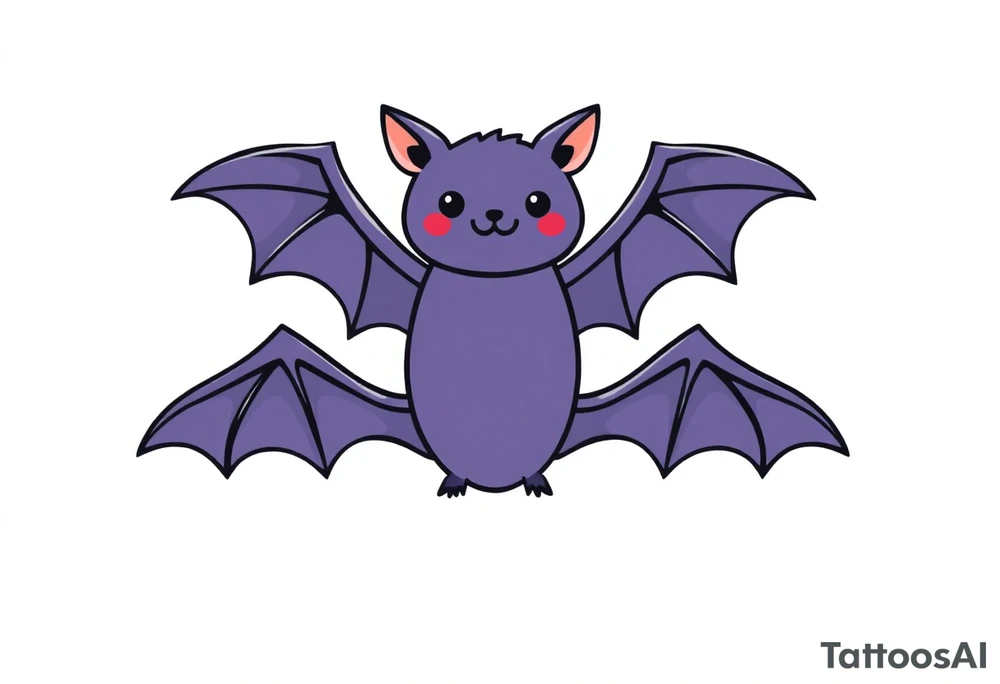 10 cute bats tattoo idea