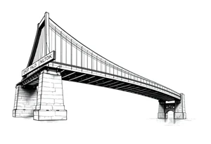 A bridge over water with two cities on the side. The city signs on the side of the bridge. East Palo Alto on the left and Newark on the right tattoo idea