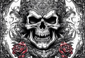 scary nemesis without flowers tattoo idea