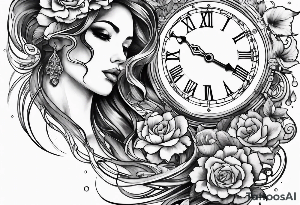 flow of time personified tattoo idea