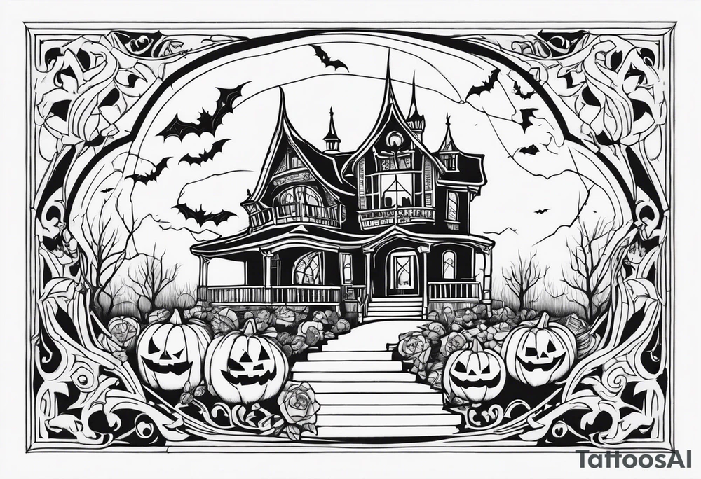 Halloween night tattoo idea