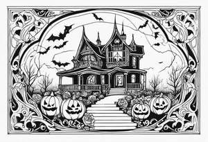 Halloween night tattoo idea