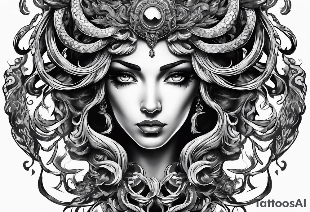 Medusa looking into you tattoo idea