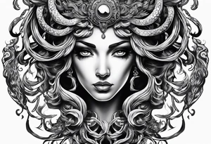 Medusa looking into you tattoo idea