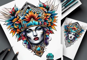 knee piece for men tattoo idea