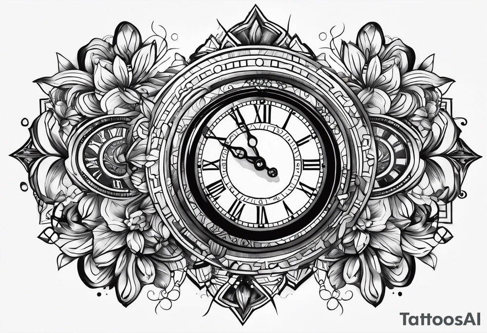 Time clock tattoo idea