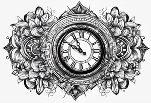 Time clock tattoo idea
