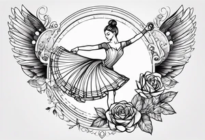 ballerina music box tattoo idea