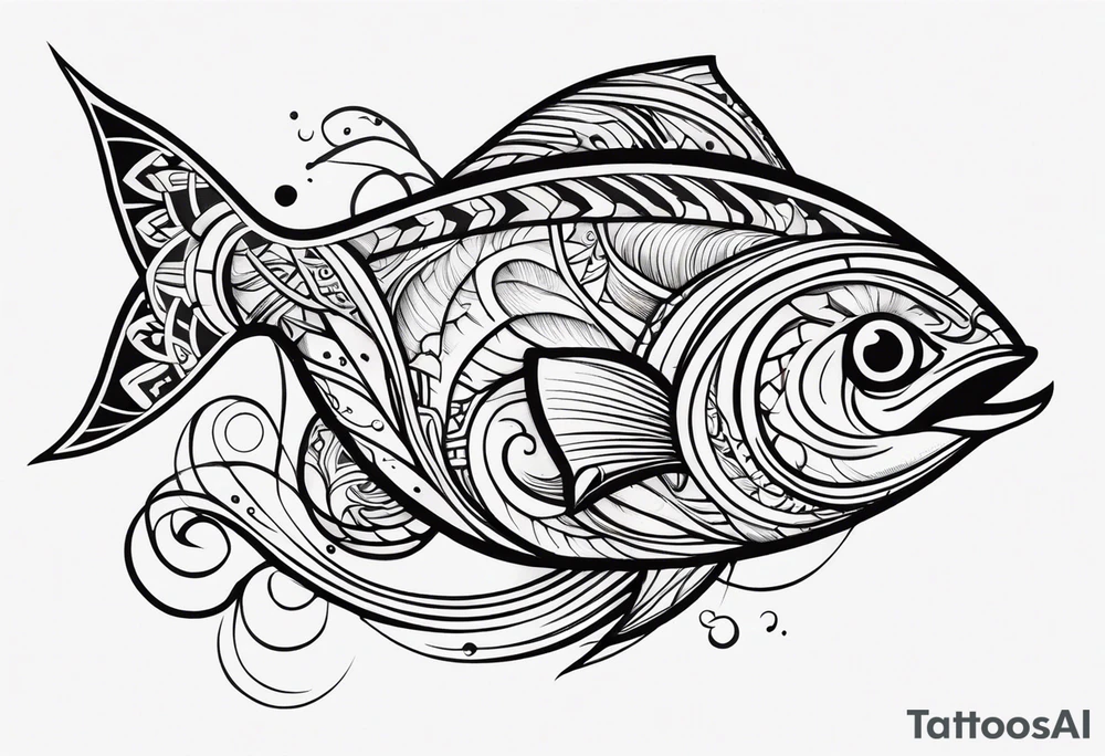 Polynesian fish hook tattoo tattoo idea