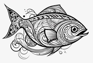 Polynesian fish hook tattoo tattoo idea